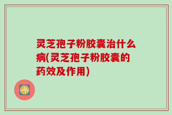 灵芝孢子粉胶囊治什么病(灵芝孢子粉胶囊的药效及作用)