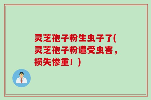 灵芝孢子粉生虫子了(灵芝孢子粉遭受虫害,损失惨重!)