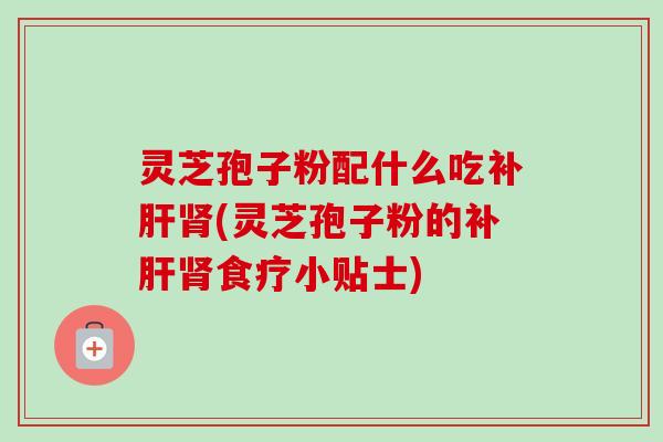 灵芝孢子粉配什么吃补肝肾(灵芝孢子粉的补肝肾食疗小贴士)