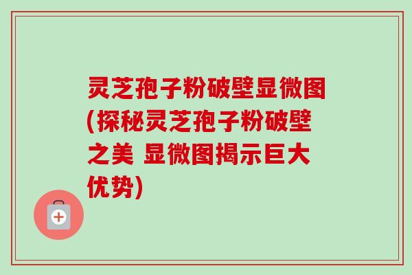 灵芝孢子粉破壁显微图(探秘灵芝孢子粉破壁之美 显微图揭示巨大优势)