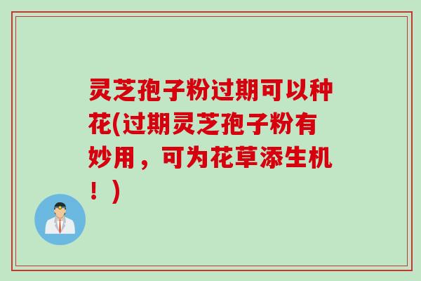 灵芝孢子粉过期可以种花(过期灵芝孢子粉有妙用，可为花草添生机！)