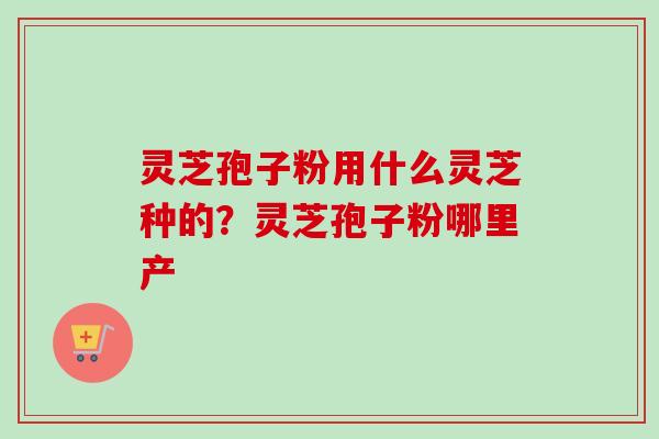 灵芝孢子粉用什么灵芝种的？灵芝孢子粉哪里产