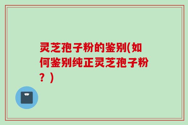 灵芝孢子粉的鉴别(如何鉴别纯正灵芝孢子粉？)
