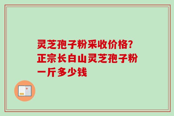 灵芝孢子粉采收价格？正宗长白山灵芝孢子粉一斤多少钱