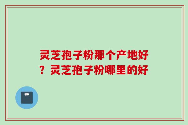 灵芝孢子粉那个产地好?灵芝孢子粉哪里的好