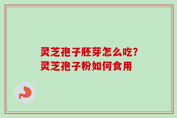 灵芝孢子胚芽怎么吃？灵芝孢子粉如何食用