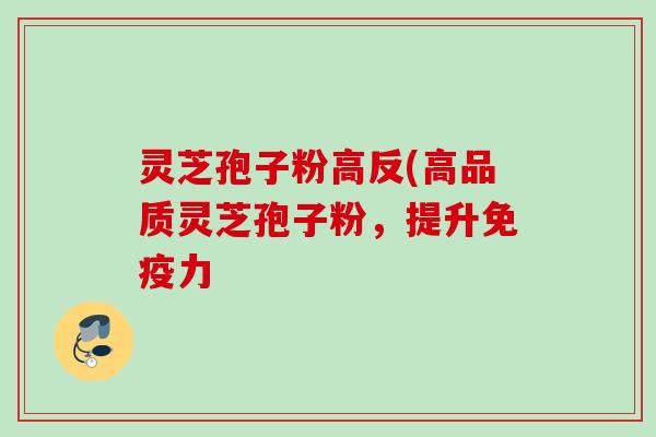 灵芝孢子粉高反(高品质灵芝孢子粉，提升免疫力