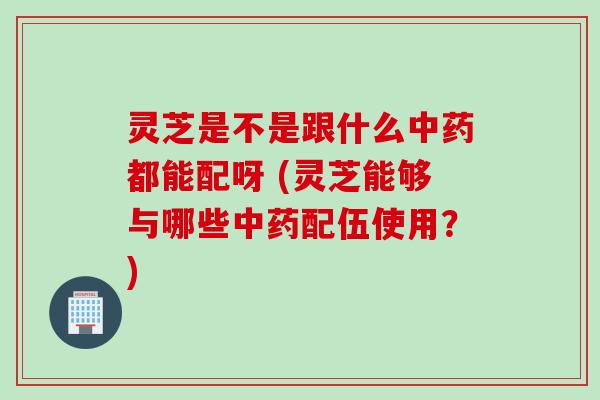 灵芝是不是跟什么都能配呀 (灵芝能够与哪些配伍使用?) 灵芝是不是跟什么都能配呀 (灵芝能够与哪些配伍使用?)
