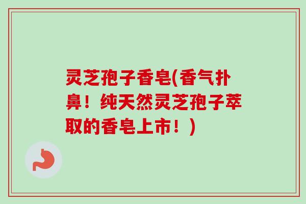 灵芝孢子香皂(香气扑鼻！纯天然灵芝孢子萃取的香皂上市！)
