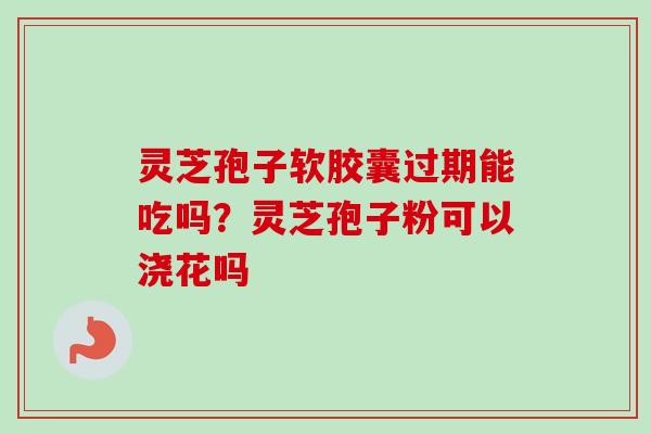 灵芝孢子软胶囊过期能吃吗？灵芝孢子粉可以浇花吗