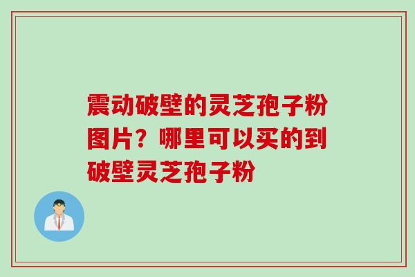 震动破壁的灵芝孢子粉图片?哪里可以买的到破壁灵芝孢子粉