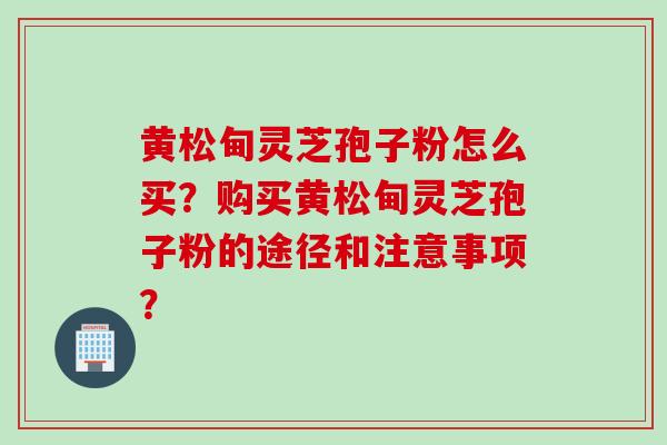 黄松甸灵芝孢子粉怎么买？购买黄松甸灵芝孢子粉的途径和注意事项？