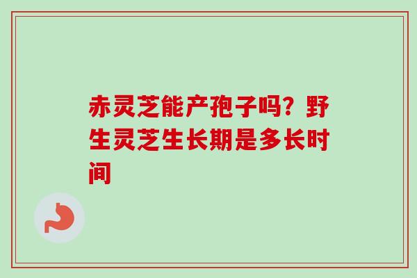 赤灵芝能产孢子吗?野生灵芝生长期是多长时间 赤灵芝能产孢子吗?野生灵芝生长期是多长时间