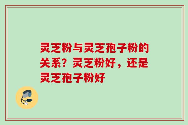 灵芝粉与灵芝孢子粉的关系？灵芝粉好，还是灵芝孢子粉好