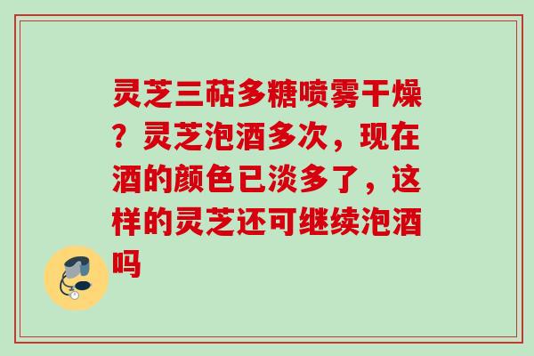 灵芝三萜多糖喷雾干燥？灵芝泡酒多次，现在酒的颜色已淡多了，这样的灵芝还可继续泡酒吗