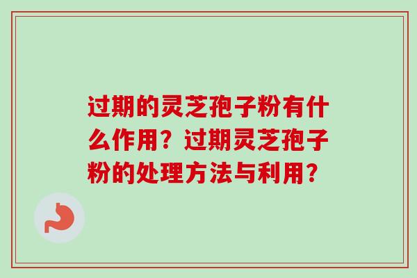 过期的灵芝孢子粉有什么作用？过期灵芝孢子粉的处理方法与利用？