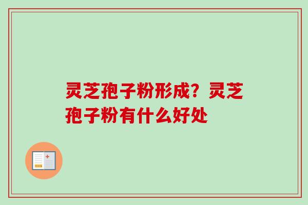 灵芝孢子粉形成？灵芝孢子粉有什么好处