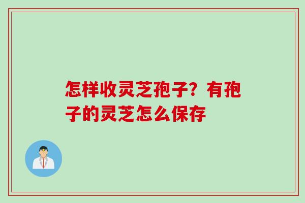 怎样收灵芝孢子？有孢子的灵芝怎么保存