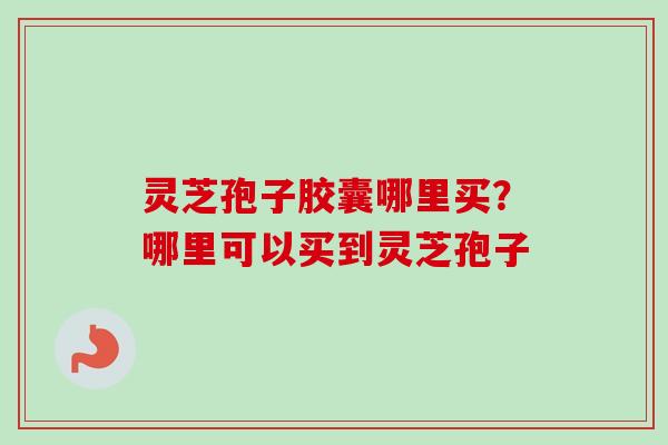 灵芝孢子胶囊哪里买？哪里可以买到灵芝孢子