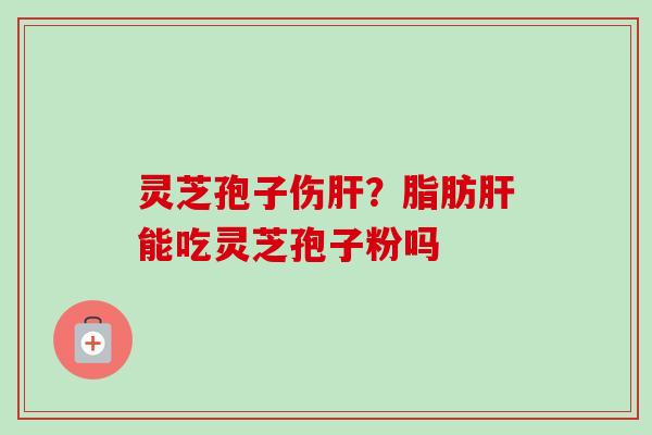 灵芝孢子伤肝？脂肪肝能吃灵芝孢子粉吗
