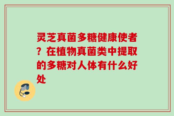 灵芝真菌多糖健康使者？在植物真菌类中提取的多糖对人体有什么好处
