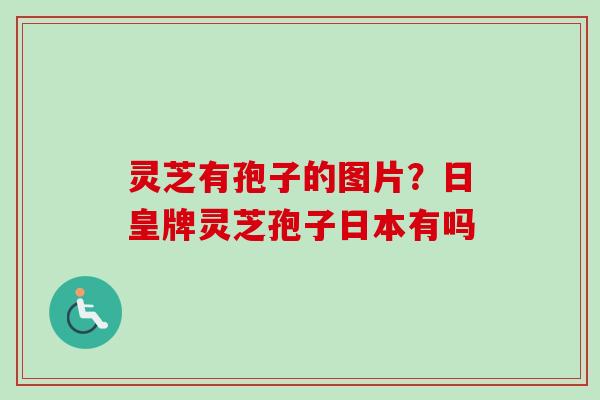 灵芝有孢子的图片？日皇牌灵芝孢子日本有吗