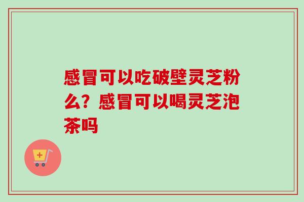 可以吃破壁灵芝粉么？可以喝灵芝泡茶吗