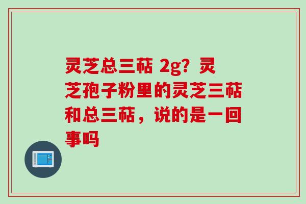 灵芝总三萜 2g?灵芝孢子粉里的灵芝三萜和总三萜,说的是一回事吗