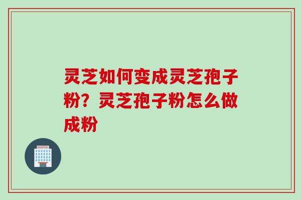 灵芝如何变成灵芝孢子粉？灵芝孢子粉怎么做成粉