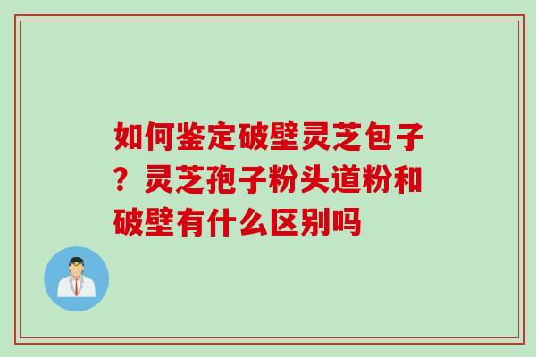 如何鉴定破壁灵芝包子？灵芝孢子粉头道粉和破壁有什么区别吗