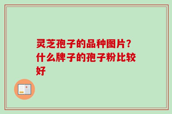 灵芝孢子的品种图片？什么牌子的孢子粉比较好