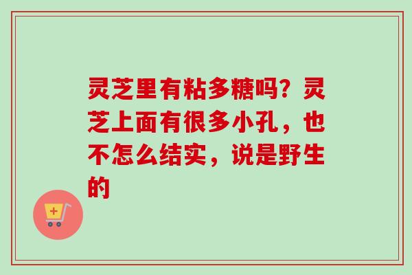 灵芝里有粘多糖吗？灵芝上面有很多小孔，也不怎么结实，说是野生的