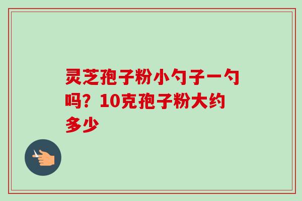 灵芝孢子粉小勺子一勺吗？10克孢子粉大约多少