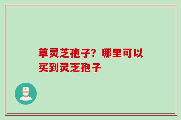 草灵芝孢子?哪里可以买到灵芝孢子
