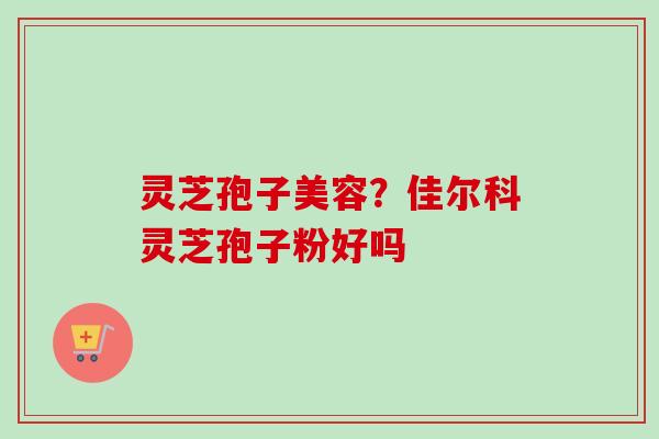 灵芝孢子美容?佳尔科灵芝孢子粉好吗