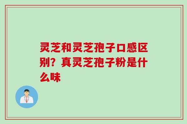 灵芝和灵芝孢子口感区别？真灵芝孢子粉是什么味