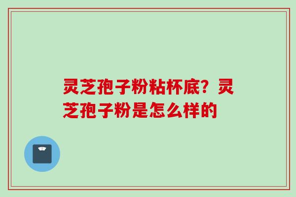 灵芝孢子粉粘杯底？灵芝孢子粉是怎么样的
