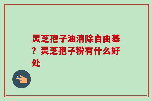 灵芝孢子油清除自由基？灵芝孢子粉有什么好处