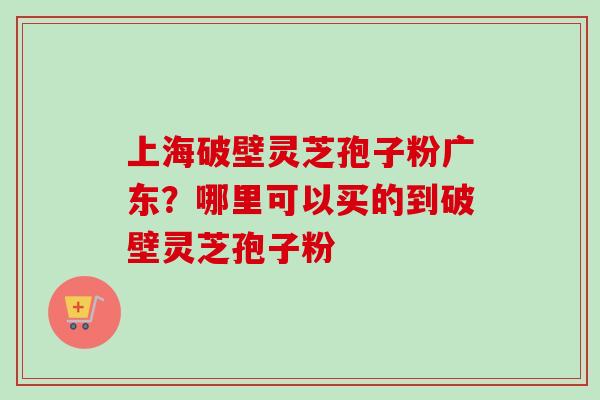 上海破壁灵芝孢子粉广东？哪里可以买的到破壁灵芝孢子粉