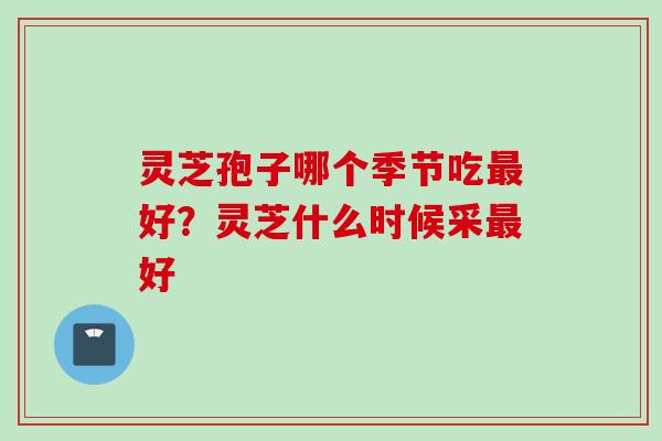 灵芝孢子哪个季节吃最好？灵芝什么时候采最好