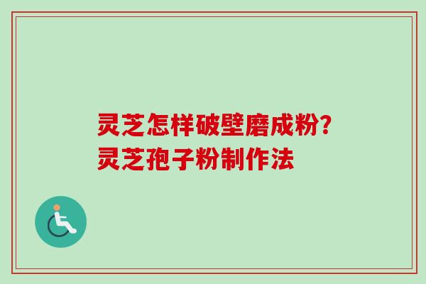 灵芝怎样破壁磨成粉？灵芝孢子粉制作法
