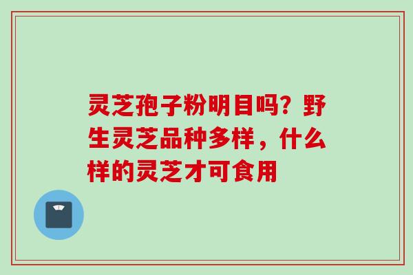 灵芝孢子粉明目吗？野生灵芝品种多样，什么样的灵芝才可食用
