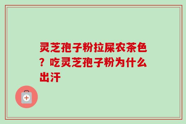 灵芝孢子粉拉屎农茶色？吃灵芝孢子粉为什么出汗
