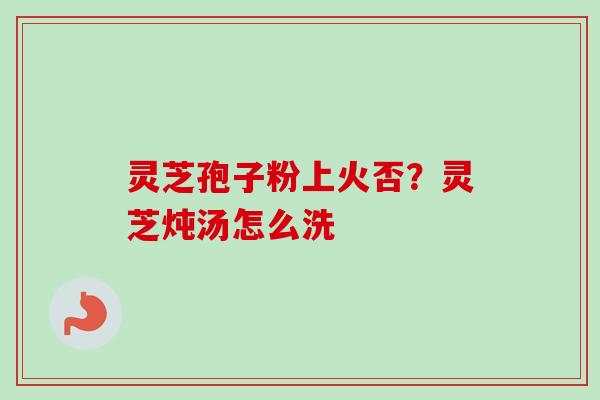 灵芝孢子粉上火否？灵芝炖汤怎么洗