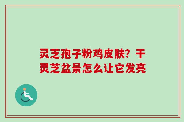灵芝孢子粉鸡皮肤？干灵芝盆景怎么让它发亮