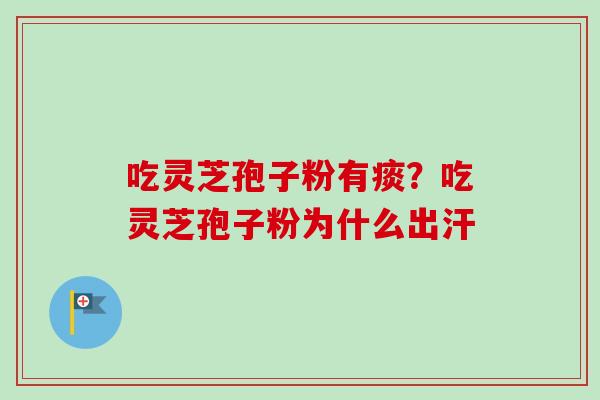 吃灵芝孢子粉有痰？吃灵芝孢子粉为什么出汗