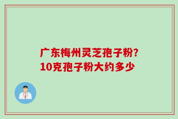 广东梅州灵芝孢子粉？10克孢子粉大约多少