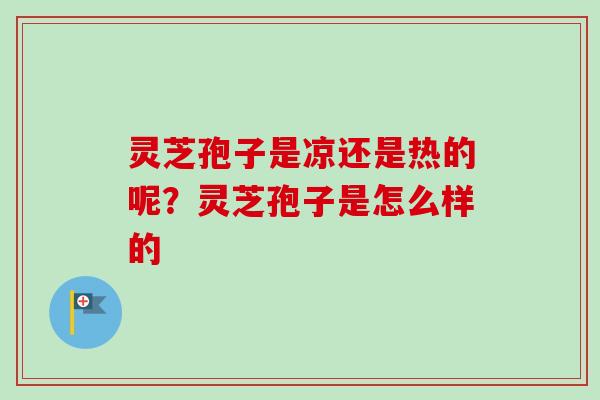 灵芝孢子是凉还是热的呢？灵芝孢子是怎么样的
