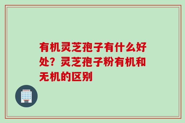 有机灵芝孢子有什么好处？灵芝孢子粉有机和无机的区别