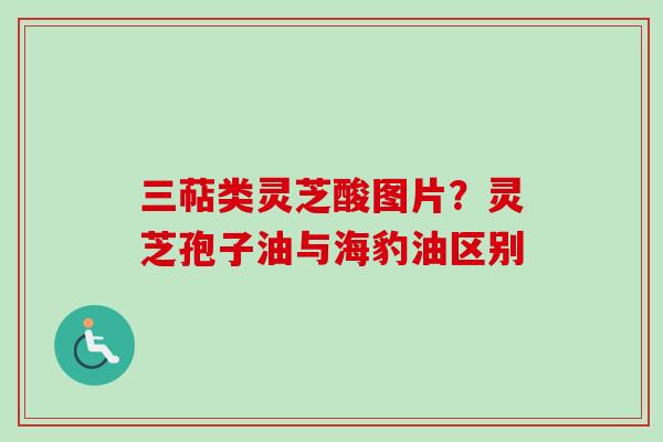 三萜类灵芝酸图片？灵芝孢子油与海豹油区别